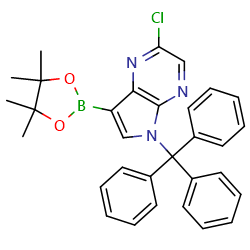 2-chloro-7-(tetramethyl-1,3,2-dioxaborolan-2-yl)-5-(triphenylmethyl)-5H-pyrrolo[2,3-b]pyrazineͼƬ