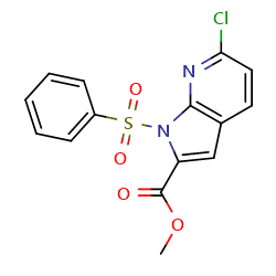 methyl1-(benzenesulfonyl)-6-chloro-1H-pyrrolo[2,3-b]pyridine-2-carboxylateͼƬ