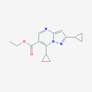 ethyl 2,7-dicyclopropylpyrazolo[1,5-a]pyrimidine-6-carboxylateͼƬ