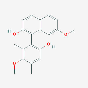 1-(6-Hydroxy-3-methoxy-2,4-dimethylphenyl)-7-methoxynaphthalen-2-olͼƬ