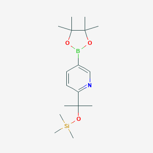 5-(4,4,5,5-Tetramethyl-1,3,2-dioxaborolan-2-yl)-2-(2-((trimethylsilyl)oxy)propan-2-yl)pyridineͼƬ