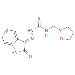 3-[(2-oxo-2,3-dihydro-1H-indol-3-ylidene)amino]-1-[(oxolan-2-yl)methyl]thioureaͼƬ