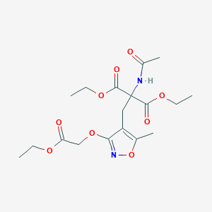 Ethyl 2-Acetamido-2-ethoxycarbonyl-3-[3-(ethoxycarbonylmethoxy)-5-methylisoxazol-4-yl]propanoateͼƬ