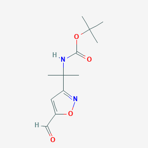 tert-Butyl N-[2-(5-Formyl-1,2-oxazol-3-yl)propan-2-yl]carbamateͼƬ