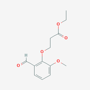 Ethyl 3-(2-formyl-6-methoxyphenoxy)propanoateͼƬ