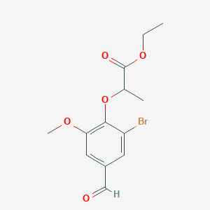 ethyl 2-(2-bromo-4-formyl-6-methoxyphenoxy)propanoateͼƬ