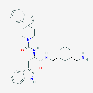 N-?[(1R)?-?2-?[[[3-?(Aminomethyl)?cyclohexyl]?methyl]?amino]?-?1-?(1H-?indol-?3-?ylmethyl)?-?2-?oxoethyl]?-spiro[1H-?indene-?1,?4'-?piperidine]?-?1'-?carboxamideͼƬ