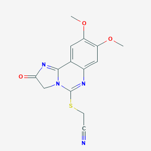 2-[(8,9-Dimethoxy-2-oxo-2,3-dihydroimidazo[1,2-c]quinazolin-5-yl)sulfanyl]acetonitrileͼƬ