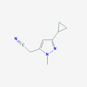 (3-cyclopropyl-1-methyl-1H-pyrazol-5-yl)acetonitrileͼƬ