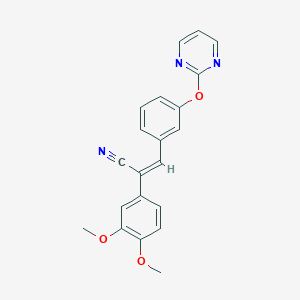 (Z)-2-(3,4-dimethoxyphenyl)-3-[3-(2-pyrimidinyloxy)phenyl]-2-propenenitrileͼƬ