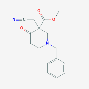 Ethyl 1-Benzyl-3-(Cyanomethyl)-4-Oxopiperidine-3-CarboxylateͼƬ