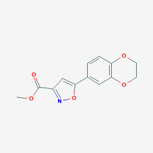 methyl 5-(2,3-dihydro-1,4-benzodioxin-6-yl)-1,2-oxazole-3-carboxylateͼƬ