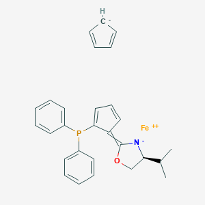 (2R)-1-[(4S)-4,5-二氢-4-(1-甲基乙基)-2-恶唑基]-2-(二苯基膦)二茂铁图片