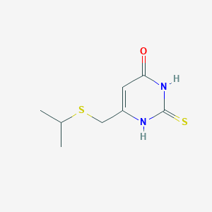 6-[(Propan-2-ylsulfanyl)methyl]-2-sulfanylidene-1,2,3,4-tetrahydropyrimidin-4-oneͼƬ