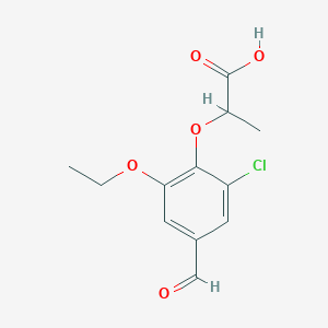 2-(2-chloro-6-ethoxy-4-formylphenoxy)propanoic acidͼƬ