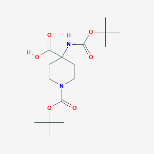 1-[(tert-butoxy)carbonyl]-4-{[(tert-butoxy)carbonyl]amino}piperidine-4-carboxylicacid图片