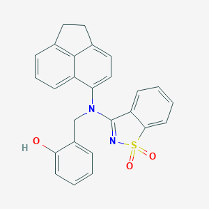 2-{[1,2-Dihydroacenaphthylen-5-yl(1,1-dioxido-1,2-benzisothiazol-3-yl)amino]methyl}phenolͼƬ