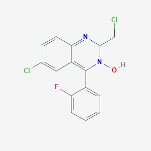 6-Chloro-2-(chloromethyl)-4-(2-fluorophenyl)-1,2-dihydroquinazoline 3-OxideͼƬ