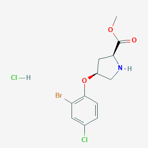 Methyl(2S,4S)-4-(2-bromo-4-chlorophenoxy)-2-pyrrolidinecarboxylate hydrochlorideͼƬ