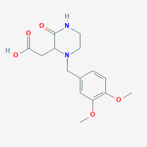 2-[1-(3,4-Dimethoxybenzyl)-3-oxo-2-piperazinyl]-acetic acidͼƬ