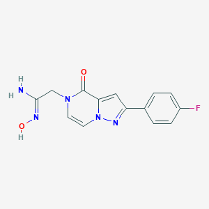 (Z)-2-[2-(4-fluorophenyl)-4-oxo-4H,5H-pyrazolo[1,5-a]pyrazin-5-yl]-N'-hydroxyethenimidamideͼƬ