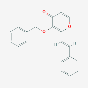 2-[(1E)-2-Phenylethenyl]-3-(phenylmethoxy)-4H-pyran-4-oneͼƬ