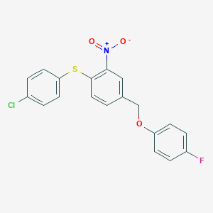 4-[(4-Chlorophenyl)sulfanyl]-3-nitrobenzyl 4-fluorophenyl etherͼƬ