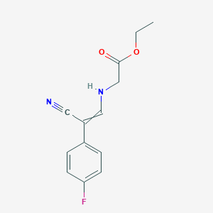 ethyl 2-{[(Z)-2-cyano-2-(4-fluorophenyl)ethenyl]amino}acetateͼƬ