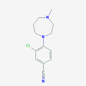 3-Chloro-4-(4-methyl-1,4-diazepan-1-yl)benzonitrile图片