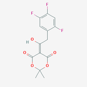 5-[1-羟基-2-(2,4,5-三氟苯基)亚乙基]-2,2-二甲基-1,3-二氧六环-4,6-二酮图片