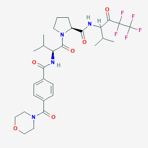 (2S)-1-((4-(morpholine-4-carbonyl)benzoyl)-L-valyl)-N-(5,5,6,6,6-pentafluoro-2-methyl-4-oxohexan-3-yl)pyrrolidine-2-carboxamideͼƬ