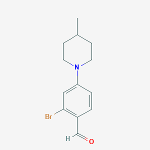 2-Bromo-4-(4-methylpiperidin-1-yl)benzaldehydeͼƬ