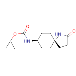 Meso-tert-butyl((5r,8r)-2-oxo-1-azaspiro[4,5]decan-8-yl)carbamate图片