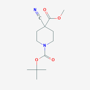 1-Tert-Butyl4-methyl4-cyanopiperidine-1,4-dicarboxylateͼƬ