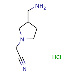 2-[3-(aminomethyl)pyrrolidin-1-yl]acetonitrilehydrochlorideͼƬ