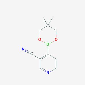 4-(5,5-dimethyl-1,3,2-dioxaborinan-2-yl)nicotinonitrileͼƬ