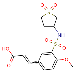 3-{3-[(1,1-dioxo-1?-thiolan-3-yl)sulfamoyl]-4-methoxyphenyl}prop-2-enoicacidͼƬ