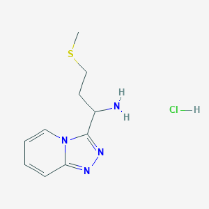 3-(Methylthio)-1-[1,2,4]triazolo[4,3-a]pyridin-3-ylpropan-1-amine hydrochlorideͼƬ