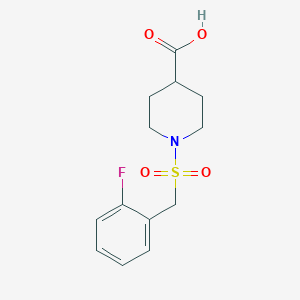 1-[(2-Fluorobenzyl)sulfonyl]piperidine-4-carboxylic acidͼƬ