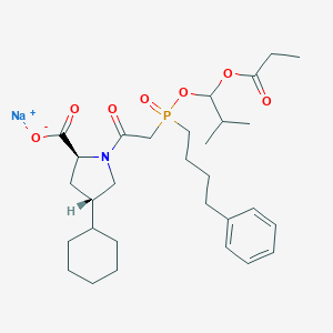 (4S)-4-Cyclohexyl-1-[(RS)-1-hydroxy-2-methylpropoxy](4-phenylbutyl)phosphinyl]-acetyl-L-proline Propionate(Ester)Sodium Salt(Mixture)ͼƬ