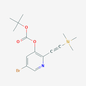 5-Bromo-2-((trimethylsilyl)ethynyl)pyridin-3-yl tert-butyl carbonateͼƬ