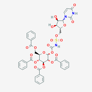 Uridine,5'-((((2,3,4,6-tetra-O-benzoyl-alpha-D-glucopyranosyl)oxy)carbonyl)sulfamate)ͼƬ