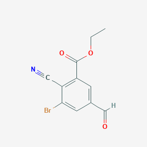 Ethyl 3-bromo-2-cyano-5-formylbenzoateͼƬ