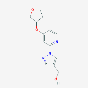 (1-(4-((Tetrahydrofuran-3-yl)oxy)pyridin-2-yl)-1H-pyrazol-4-yl)methanolͼƬ