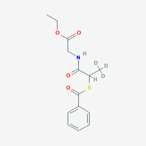 N-(2-Benzoylmercaptopropionyl)glycine-d3 Ethyl EsterͼƬ