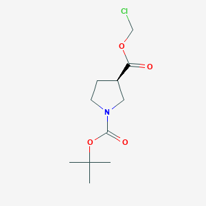 (S)-1-tert-Butyl 3-(chloromethyl)pyrrolidine-1,3-dicarboxylateͼƬ