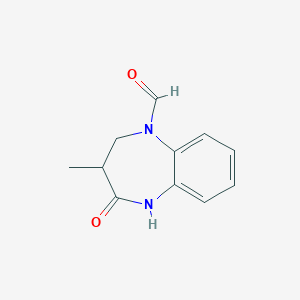 3-methyl-4-oxo-2,3,4,5-tetrahydro-1H-1,5-benzodiazepine-1-carbaldehydeͼƬ