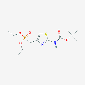 (2-tert-Butoxycarbonylamino-thiazol-4-ylmethyl)-phosphonic Acid Diethyl EsterͼƬ