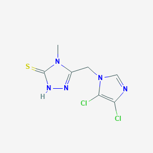 5-[(4,5-Dichloroimidazol-1-yl)methyl]-4-methyl-1,2,4-triazole-3-thiolͼƬ