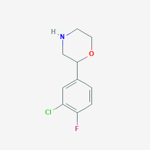 2-(3-Chloro-4-fluorophenyl)morpholineͼƬ